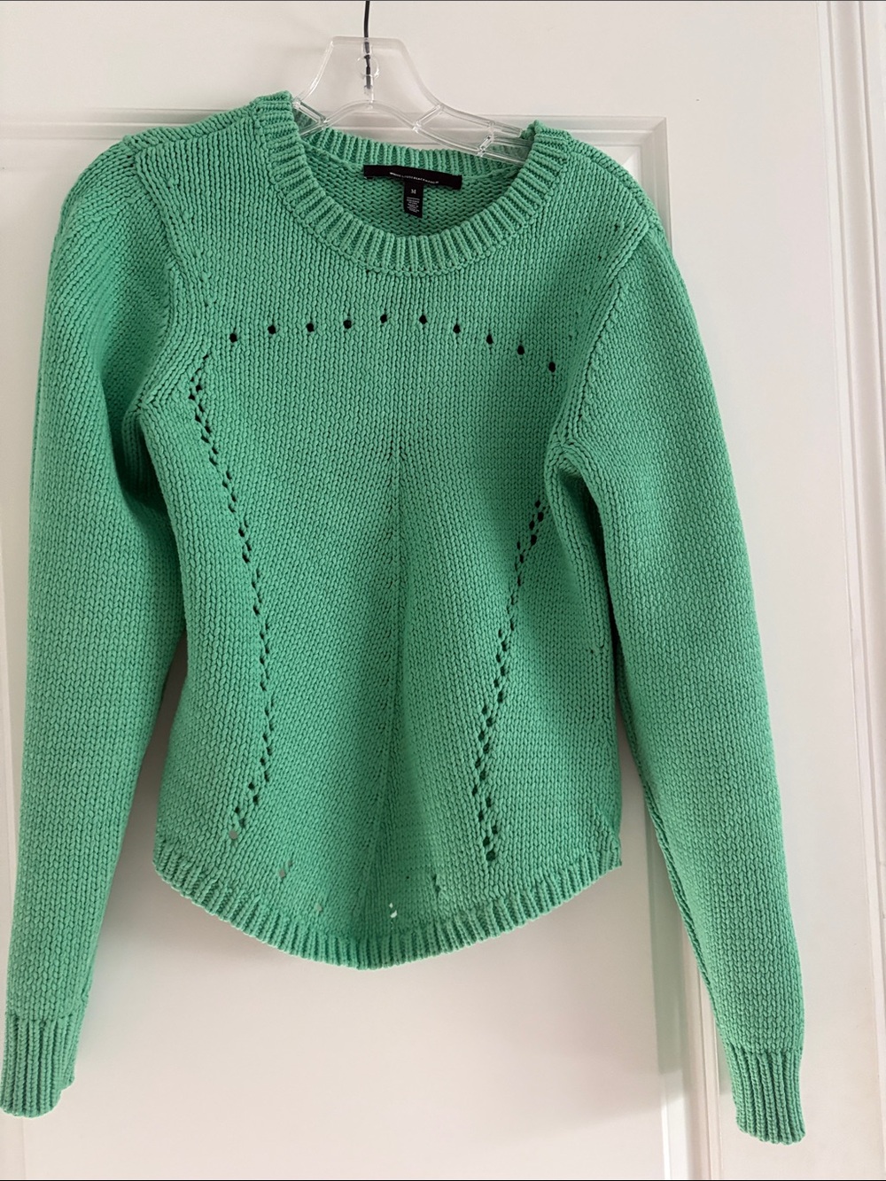 White House Black Market Mint Green Knit Crewneck Sweater